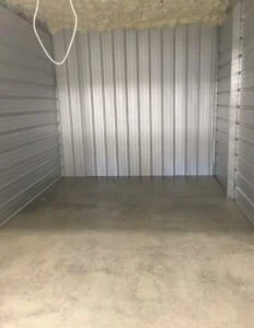 Inside view of storage unit.