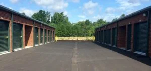 Outdoor storage units ally view.