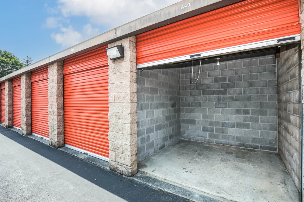 orange drive up storage units.