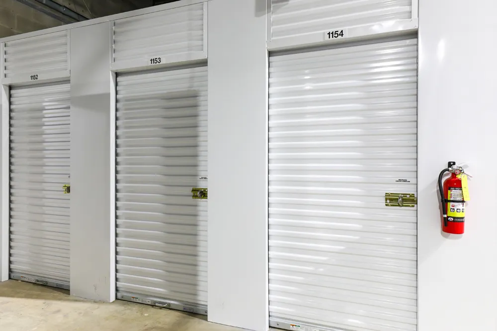 Indoor storage units.