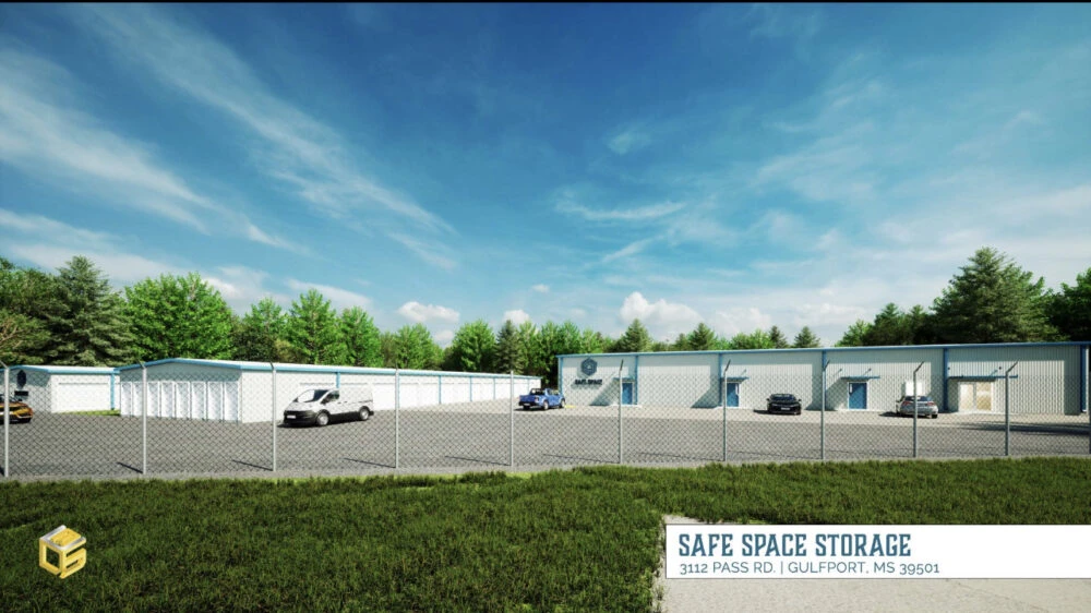 Exterior of Safe Space Storage.