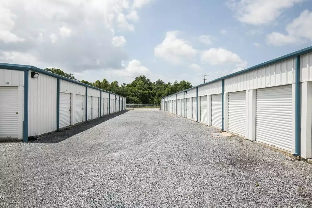 Drive-up units at Safe Space Storage.