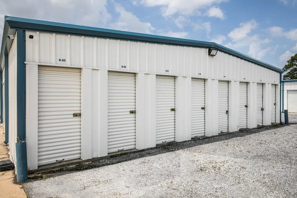 Drive-up units at Safe Space Storage.
