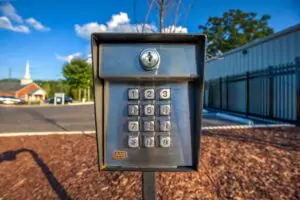 Security code keypad.
