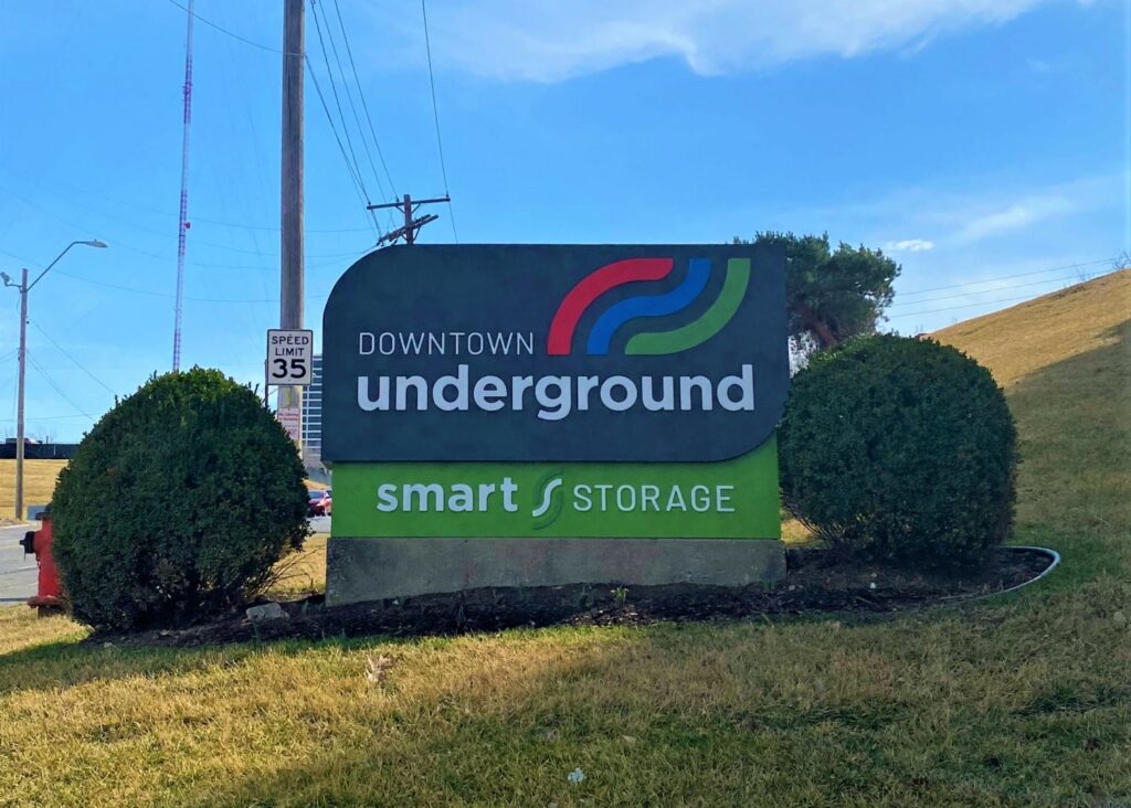 Downtown Underground Smart Storage KC Logo and Sign