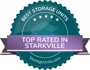 Award badge: Top rated storage units in Starkville