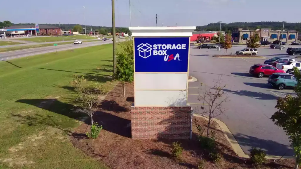 Storage Box USA signage.