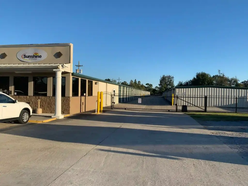 Security gate at Sunshine Storage.