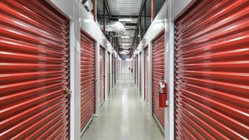 Interior hallway storage units.