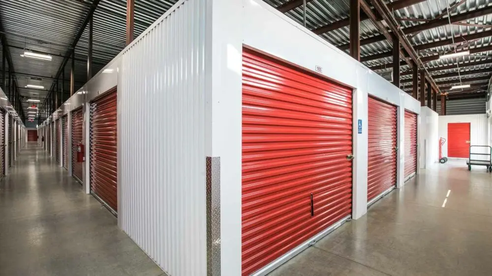 Hallway storage unit access.