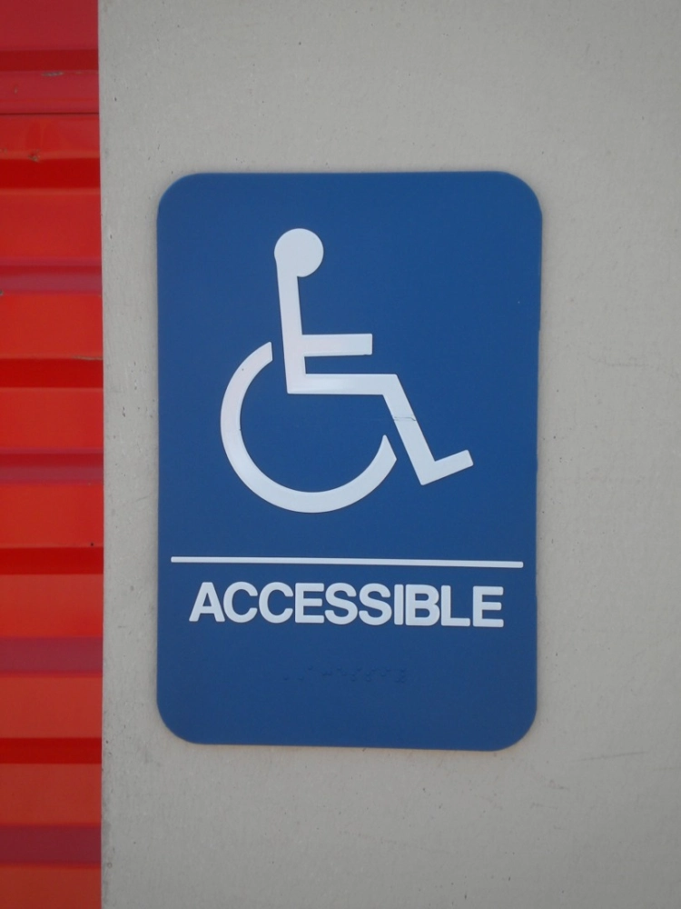 Twin City Self Storage accessibility sign