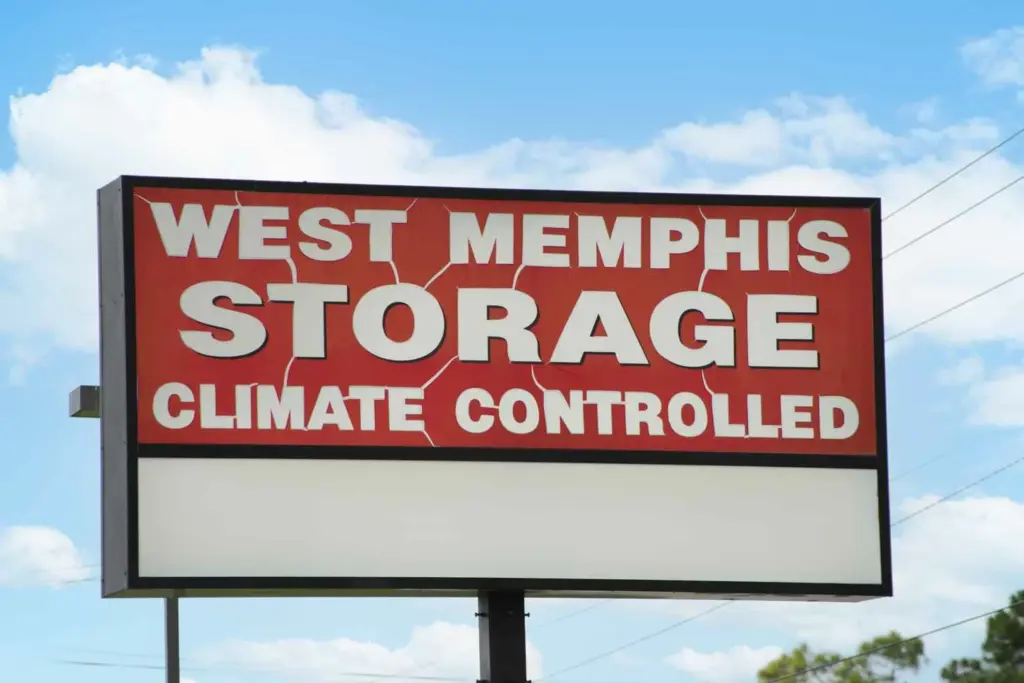 West Memphis Climate Controlled Storage sign